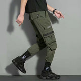men hip hop black cargo pants joggers sweatpants overalls men ribbons streetwear harem pants women fashions trousers unique joggers style 2721