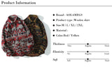 Aolamegs Patchwork Color Retro Geometric Pattern Men Shirt Thick Casual Baggy Big Pockets Harajuku High Street Autumn Streetwear