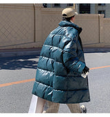 Winter Oversized Down Jacket Men Warm Fashion Casual Long Coat Men Streetwear Korean Loose Thick Jacket Mens Parker Overcoat