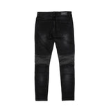 knee zipper hole patckwork skinny denim jeans men casual slim biker trousers jeans fashion streetwear hip hop jean pants joggers unique joggers style 1045