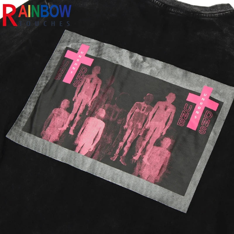 Sadcore T-Shirt – Rainbowtouches Vintage T Shirts Man High Street Fashion T Sh – Modern Streetwear for Everyone