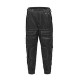 men pockets cargo pants new fashion zipper loose fit harajuku military trousers casual hip hop sportswear streetwear black pants multi-pocket cargos
