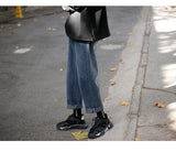 wide legs jeans men fashion retro solid color casual straight jean pants mens streetwear hip hop denim pants mens trousers m 3xl unique jeans style 3694
