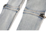 high street pu leather zippers patchwork biker jeans mens stretch denim slim jean pants motorcycle slim trousers hip hop pants unique jeans style 2327