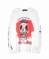 rainbowtouches long sleeve t shirt men high street skeleton skull graffiti print women hip hop couple sweatercoat unisex design urban wear with bold artwork, unique limited edition hoodie, high quality cotton pullover
