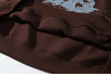 Streetwear Sweatshirt Hip Hop Hoodie Butterfly Print Hooded Pullover 2