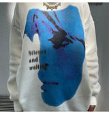 men knitted sweater harajuku printed oversized sweater new casual o neck long sleeve pullover streetwear loose sweaters clothing oversized graphic print design, Y2K vintage urban hoodie, streetwear fashion hoodie