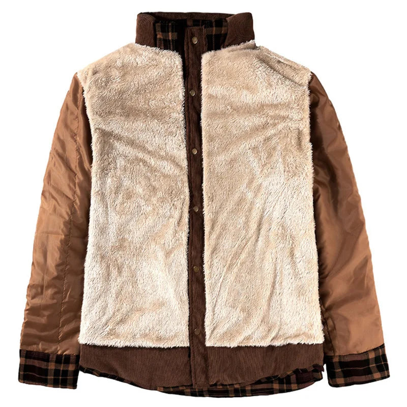 streetwear graphic print style everyday hip oversized unisex hop quality image 6d0aa3 - casual high fit style essential premium material design fashion wear urban corduroy-plaid-shirt-jacket-men-autumn-winter-casual-thick-warm-male-military-wool-fleece-shirts-coats-camisa-masculina-chemise streetwear design ID 5ddf9