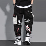 men pants spring and autumn cargo pants man fashion hip hop casual pants loose korean drawstring men joggers sweatpants streetwear sweatpants