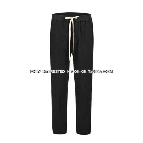 black khaki retro pants baggy high street mens joggers vintage straight trousers loose casual back pockets sweatpants for men unique joggers style 2845