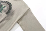 grunge knit sweater with heavyweight fabric, layered urban look for cold weather, street fashion menswear trend for seasonal 