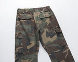 streetwear mens hip hop camouflage flare pants fashionable camo cargo pants male slim fit camouflage trousers women all match unique cargo style 5140