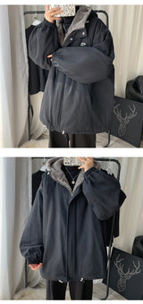 Winter Thick Lamb Fur Jacket Men Warm Fashion Hooded Coat Men Korean Loose Oversized Short Coat Mens Cotton Outwear Jackets