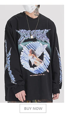 Gothic Oversized shirt – 2023 Men Hip Hop Streetwear T Shirt Harajuku Letter Graphic