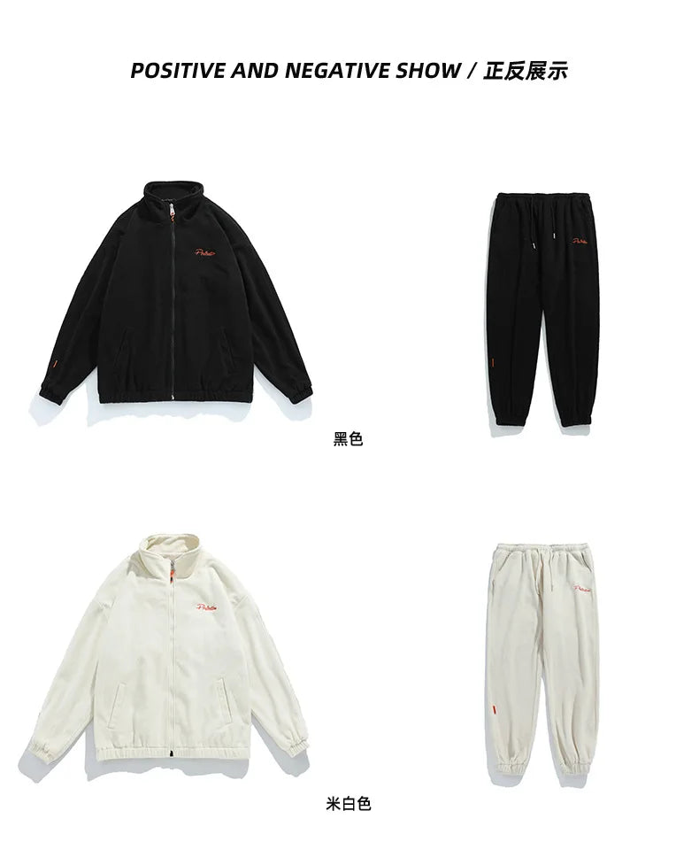 spring and autumn new fleece knitted coat mens loose couple suit versatile high street style unique default style 2015