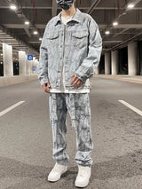 high street feathers embroidery denim pants mens zipper straight jeans trouser with belt hip hop streetwear loose joggers pants casual joggers