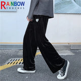 rainbowtouches fashion classic brand men pants casual elastic trousers loose high street outdoor style overalls superior quality clean everyday pants