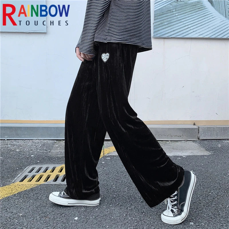 rainbowtouches fashion classic brand men pants casual elastic trousers loose high street outdoor style overalls superior quality clean everyday pants