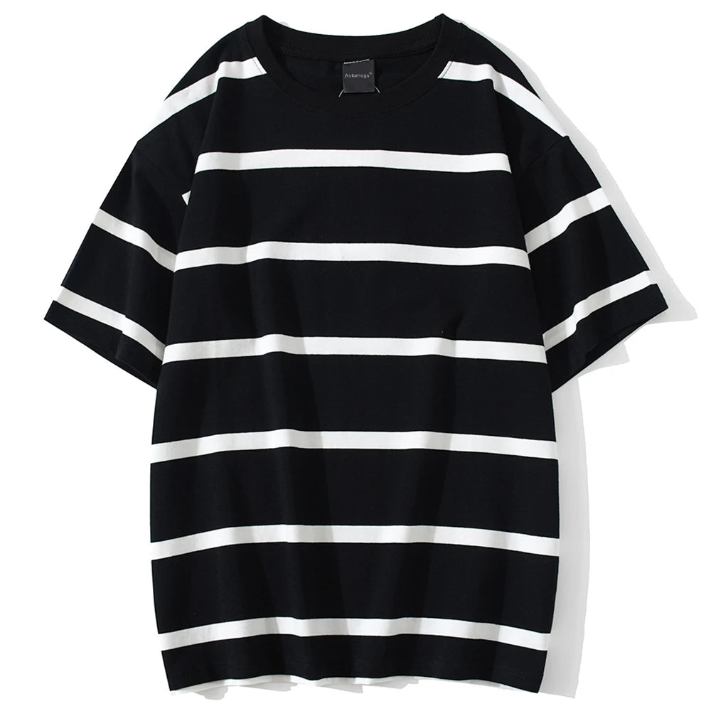 Y2k Vintage t-shirt – Aolamegs Men T Shirt Color Block Print 3 Color Optional Tee