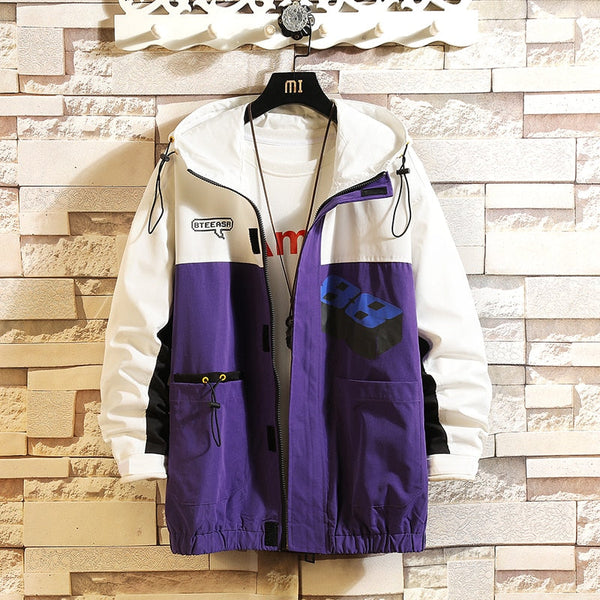 "Purple Ranger" Unisex Men Women Streetwear Windbreaker Jacket Daulet Apparel