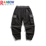 rainbowtouches 2022 tidal current brand mens pants fashion high street wear trousers loose straight safari style overalls man relaxed fit trousers