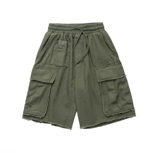 rainbowtouches brand summer mens new trend casual pants high street vintage hip hop cargo comfortable elastic breathable shorts unique cargo style 2118
