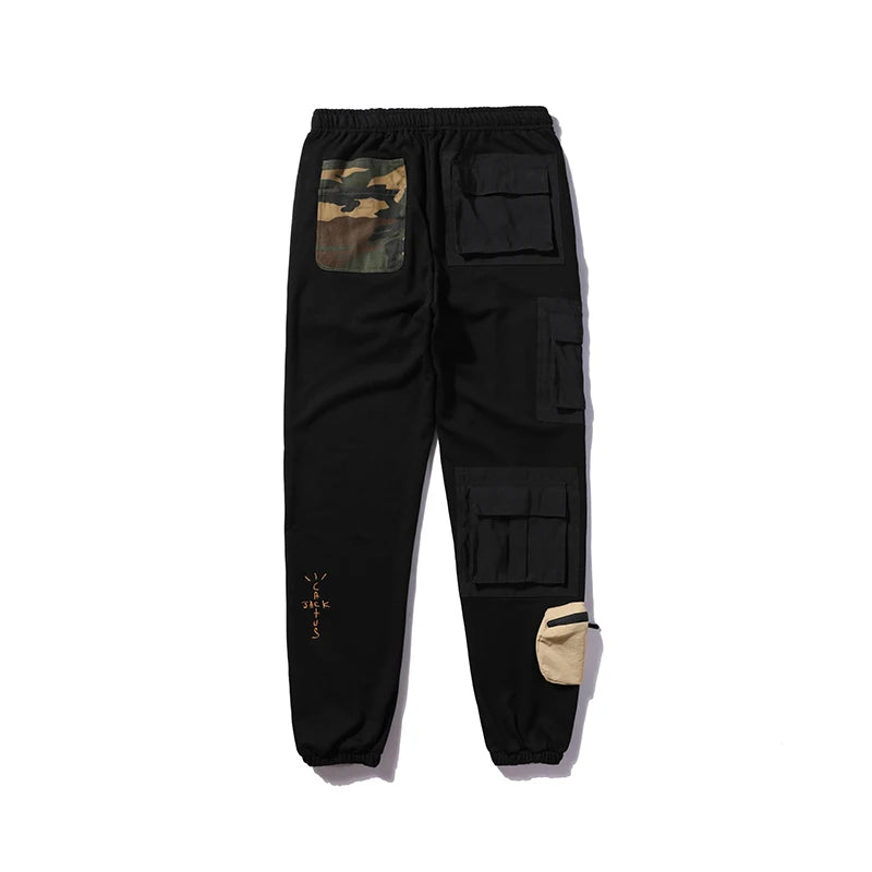 harajuku cactus jack streetwear joggers pockets sweatpants men and women oversize embroidery harem pants baggy casual trousesrs unique joggers style 4585