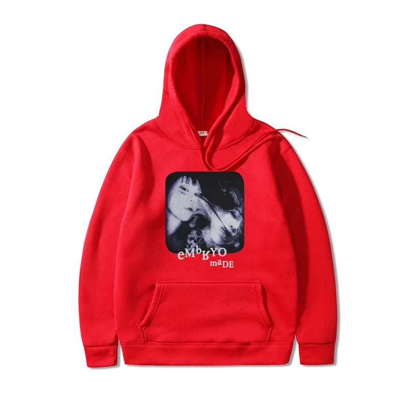 2021 Illusion Girl Letter Print Harajuku Hoodie Sweatshirt Hip Hop Str
