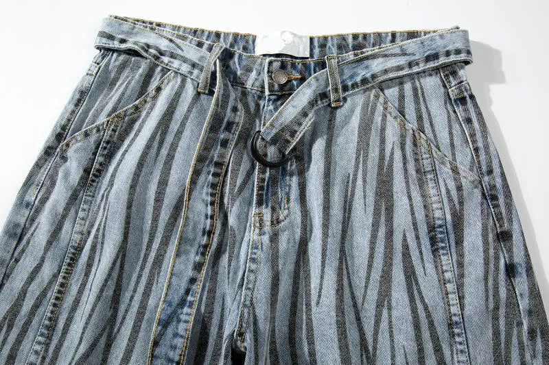 2 Pieces Sets Men Fashion Striped Printed Short Sleeves Single Breasted Loose Shirts and Shorts Joggers Streetwear Hip Hop Set