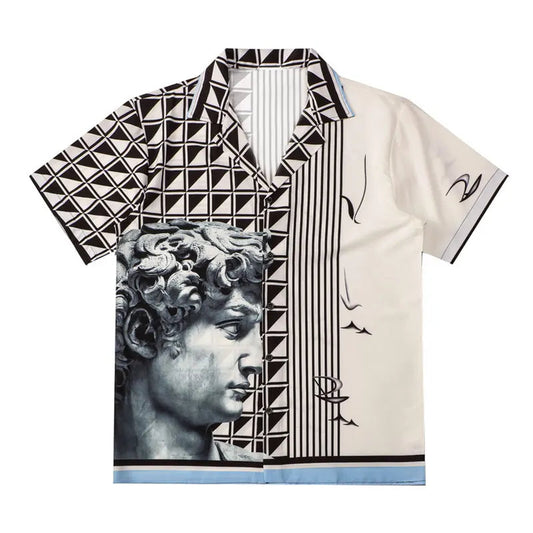 Vaporwave Vintage t-shirt – Gonthwid Hawaiian Beach Shirts Hip Hop Michelangelo David St