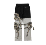 rainbowtouches fashion classic brand mens cargo pants casual color contrast trousers loose straight high street style overalls unique cargo style 4943