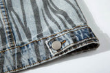 2 pieces sets mens fashion striped single breasted denim jeans jacket coat and zipper straight pants joggers new streetwear sets unique joggers style 3935