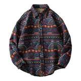 Y2K Street Button Up Shirt – Gonthwid Knitted Shirts Harajuku Geometry Nation Style Flowers Button Shirt Streetwear Hip Hop Casual Long Sleeve Tops Coats | Button Shirt Drop #131