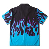 Dark Icon Flame Hawaiian Shirts Men Street Polo Shirts Holiday Beach Shirts for Men Man Blouse