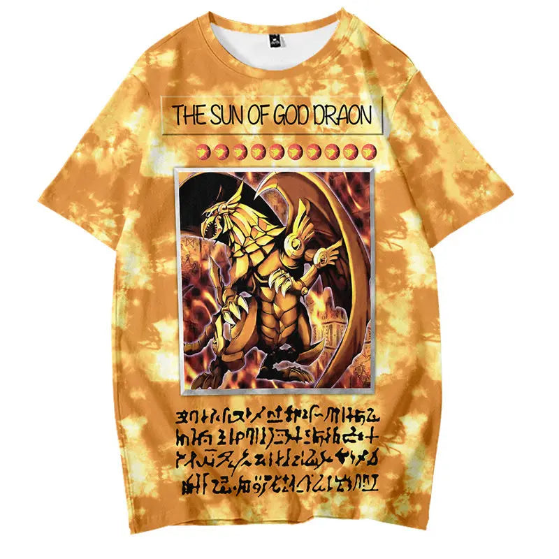 Harajuku Aesthetic print tee – Yu Gi Oh Tshirt Streetwear Men Casual High Street Japan 3D P