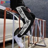 rainbowtouches fashion classic brand mens sporst pants casual bandana pattern trousers loose outdoor style boy tie feet overalls clean everyday pants