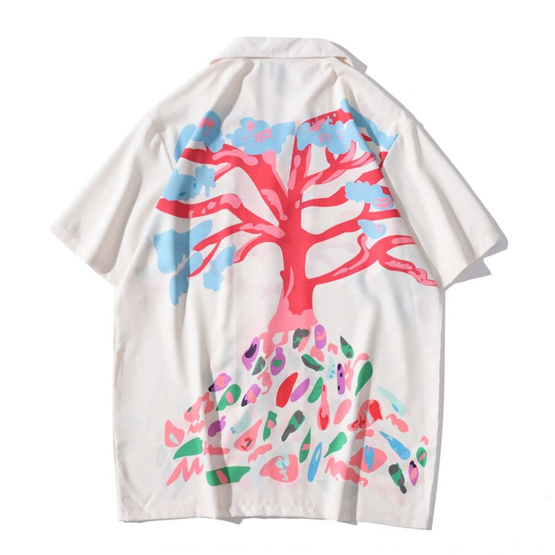 "Pink Tree" Unisex Men Women Streetwear Graphic Shirt Daulet Apparel