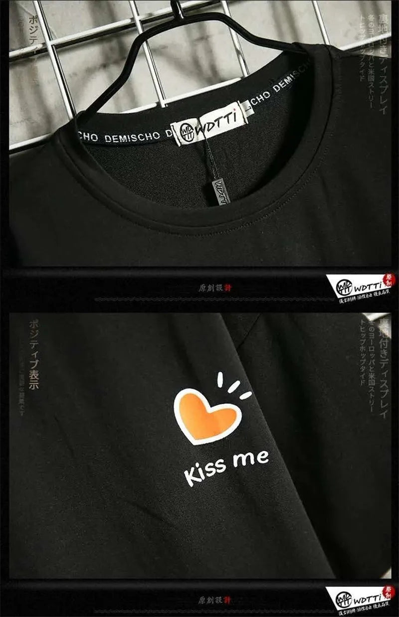 Y2K Graphic Tee – Black Kawaii Cat T Shirt Men Japanese Cute T Shirt – Urban Streetwear for Men & Women