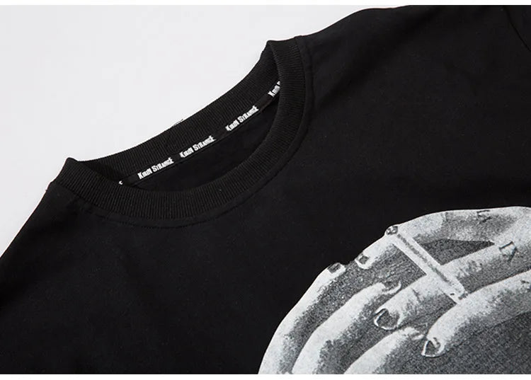 Skatercore Vintage t-shirt – Aolamegs Mens Tee Shirts High Street Cool Boy Printed Oversi