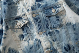 streetwear jacket featuring fashion tie dyed jeans jackets coat men casual single breasted turn down collar denim streetwear new hip hop outerwear jacket design – premium quality jacket for men