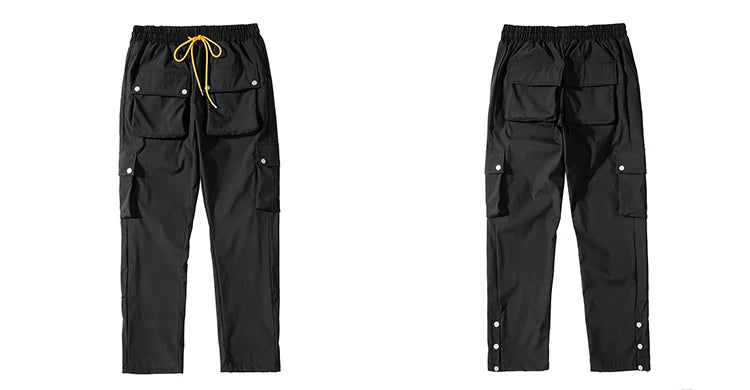 high street functional hip hop cargo pant harajuku fashionable multi pocket cargo trousers men women streetwear loose casual unique cargo style 5395