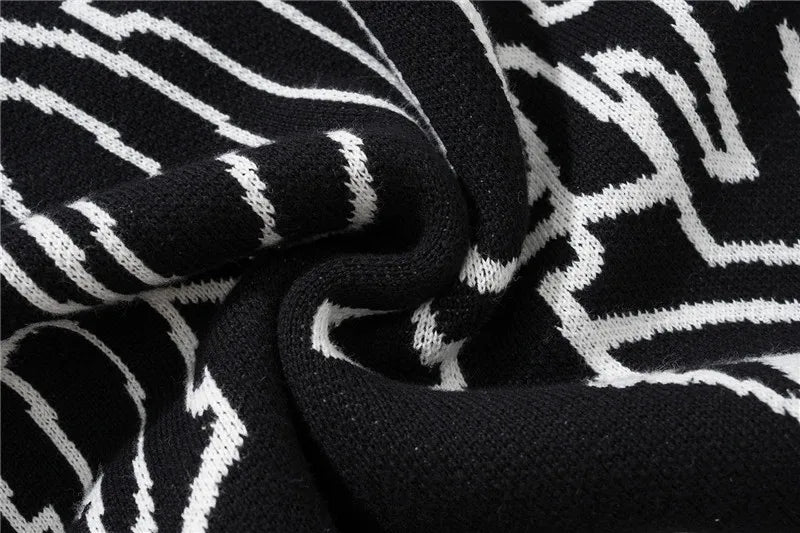hip hop letter knitted oversize sweater men harajuku o neck long sleeve pullover streetwear casual loose sweater jumper knitwear - 2025 streetwear drop, high quality cotton hoodie, graphic printed hoodie for men and women