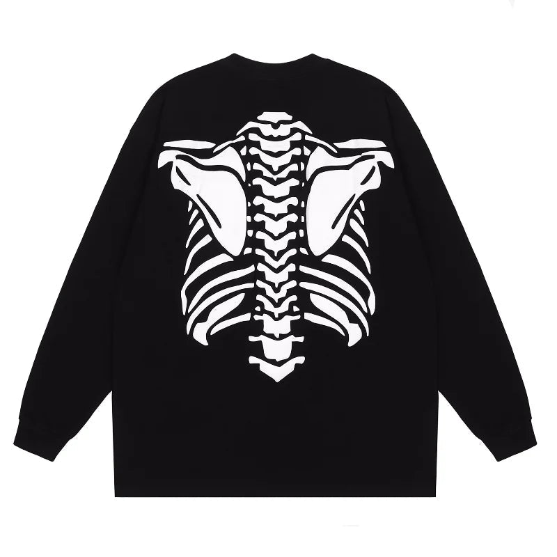 Gothic Streetwear – Hip Hop Streetwear Tshirt Mens Harajuku Skull Printed T Shir – Urban Streetwear for Men & Women