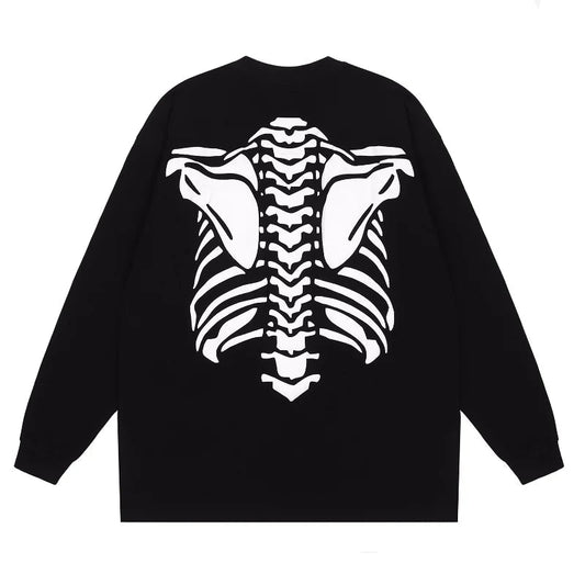 Gothic Streetwear – Hip Hop Streetwear Tshirt Mens Harajuku Skull Printed T Shir – Urban Streetwear for Men & Women
