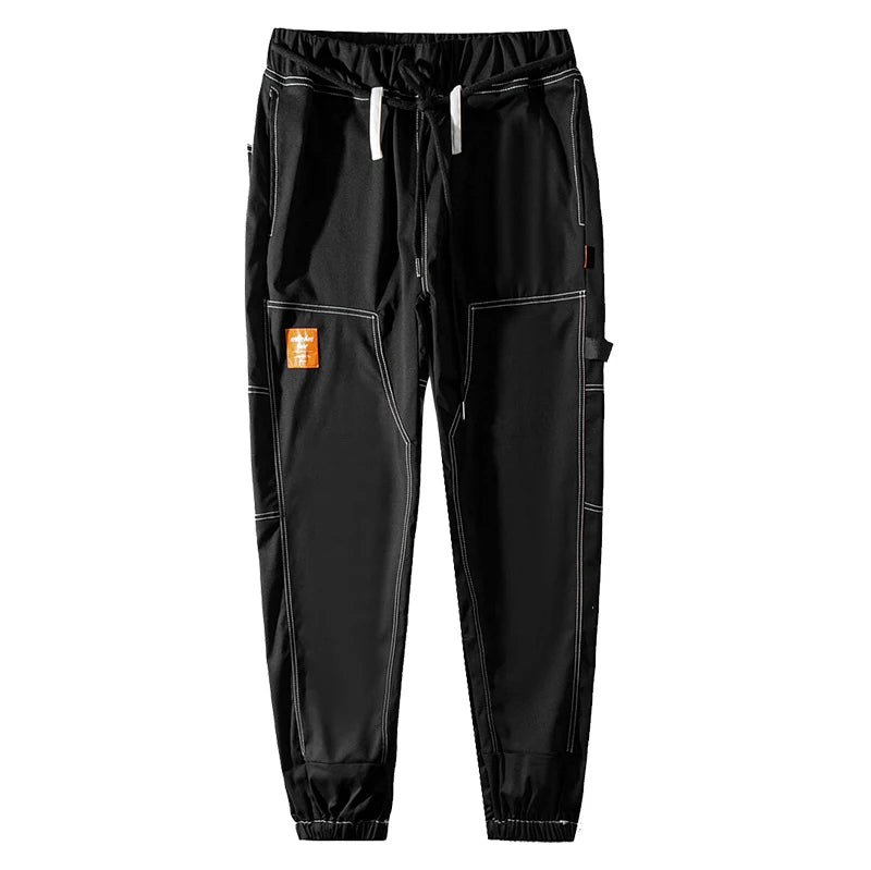 rainbowtouches fashion classic brand men cargo pants soild color trousers loose tooling style tie feet overalls superior quality unique cargo style 3125