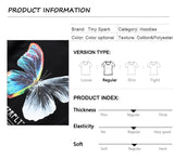 2023 Men Hip Hop Sweatshirt Hoodie Color Butterfly Streetwear Harajuku Pullover Hoodie Cotton Fleece Winter Autumn Black Hoodie
