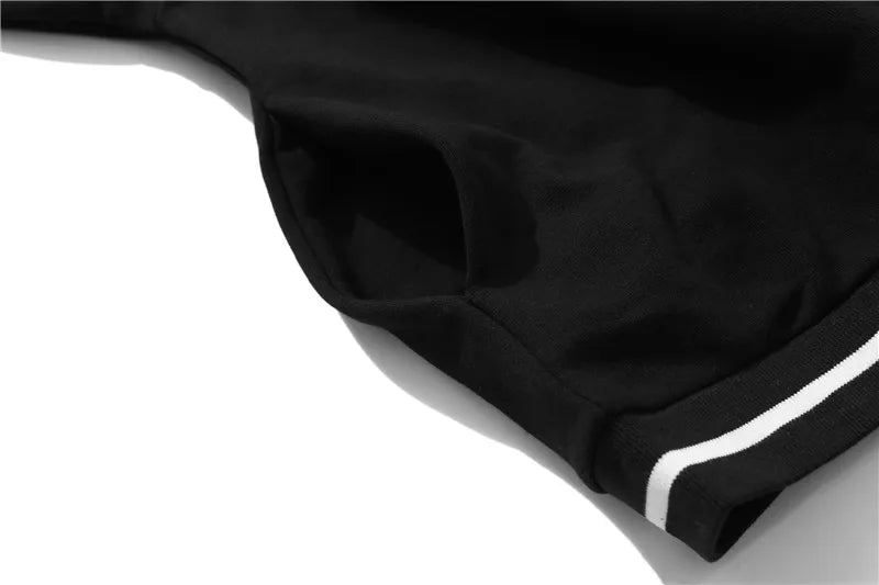 Mens Letter Embroidery Tshirt Tops Men V Neck Long Sleeve Loose Tees Hip Hop Solid Color Oversize Skateboard Streetwear Pullover