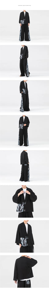 Japanese Kimono Cardigan Men Summer New Haori Samurai Kimonos Karate Streetwear Shirt Kimono Japones Mens Haori Yukata