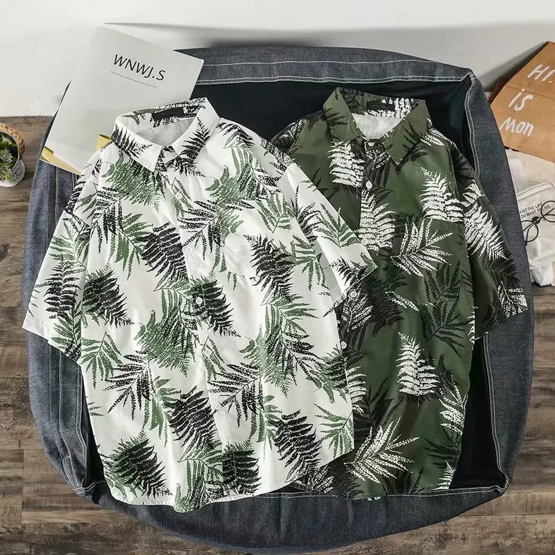 2020 Summer Men's shirts Fashion Hawaii Beach Short sleeve Tops Homme shirts Casual Harujuku Streetwear personality shirts men