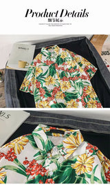 Casual Mens Shirts Fashion Bermuda sandy beach Printed short sleeve Men Shirts Streetwear Jogger Sports undershirt Homme chemise